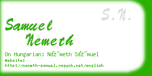 samuel nemeth business card